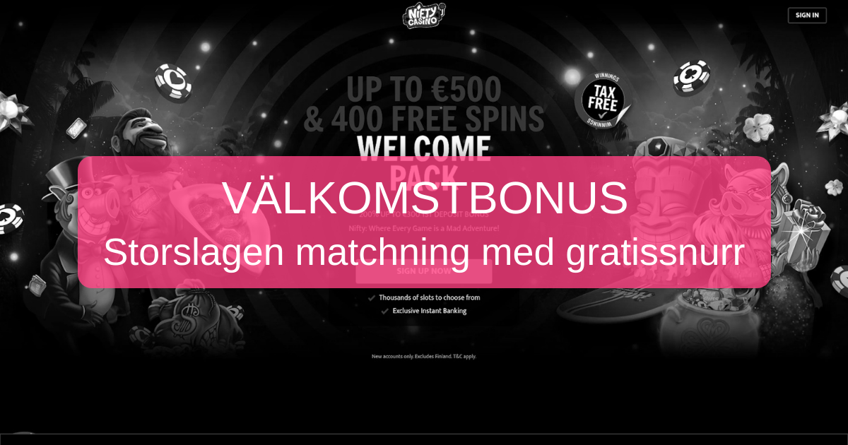 Nifty Casino för svenska spelare